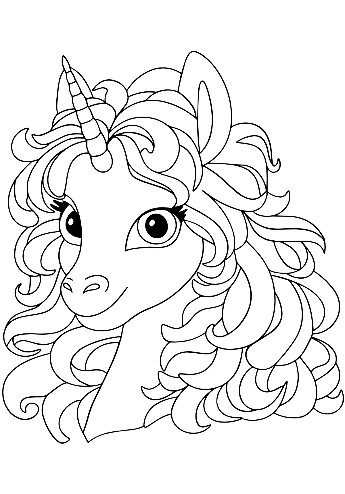 Coloriage A4 Licorne 6