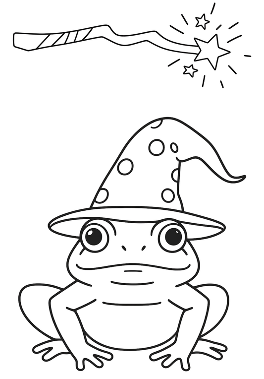 Coloriage A4 Sorcière 9