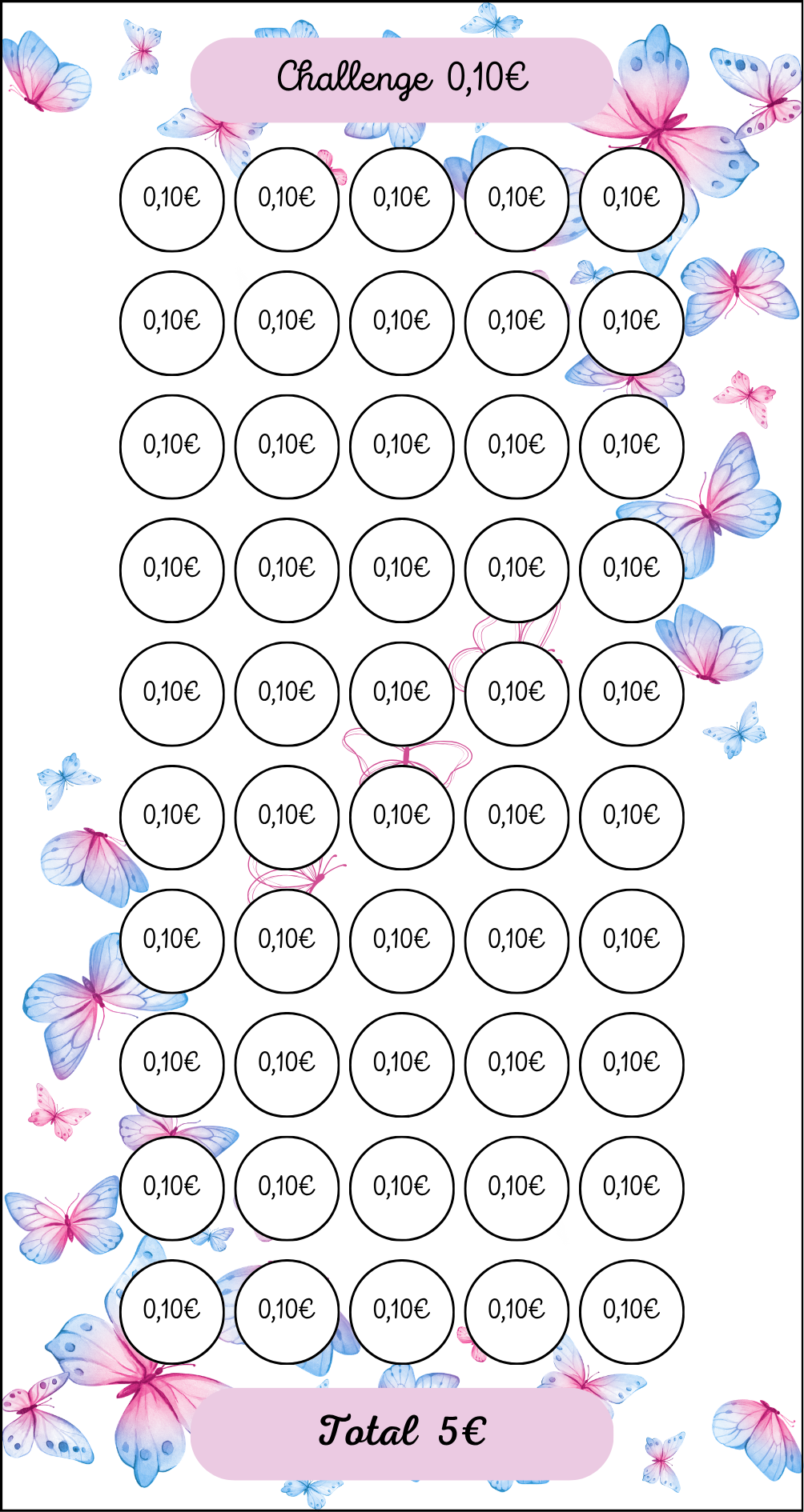 Tracker Challenge Papillon 0.10€