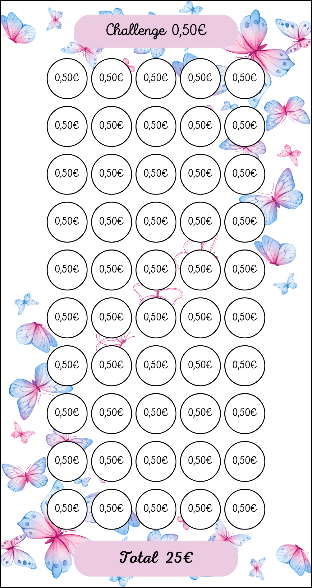 Tracker Challenge Papillon 0.50€