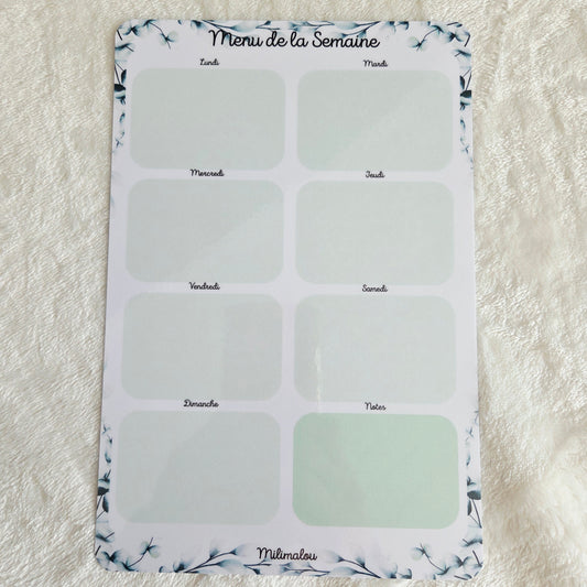 Menu de la Semaine A5 Plante
