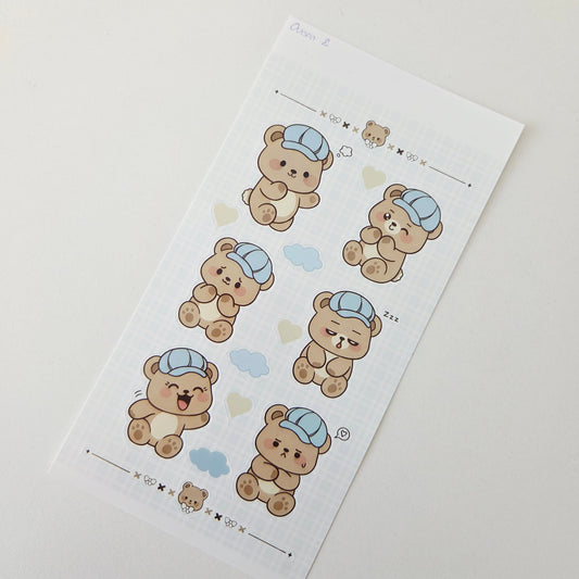 Planche Stickers Ourson 2
