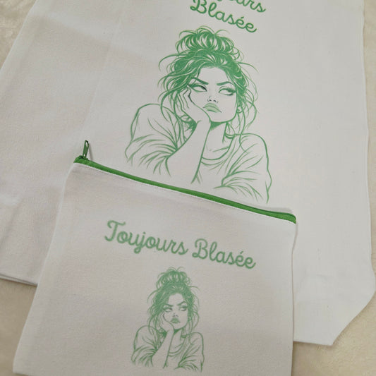Ensemble Tote Bag et Pochette Toujours Blasée