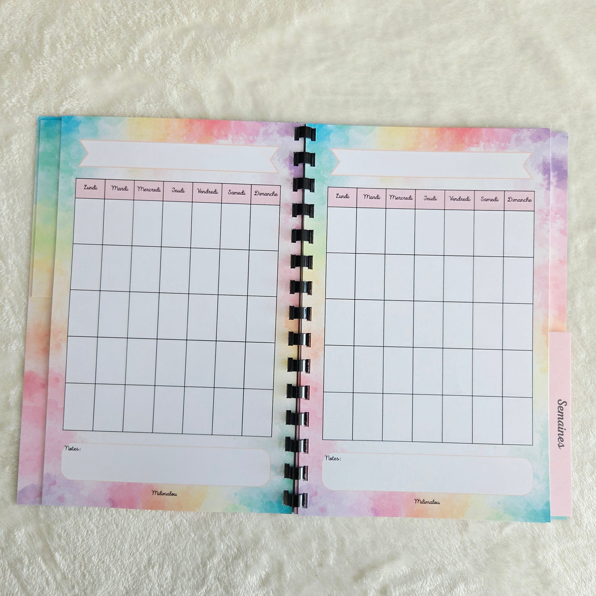 Agenda A5 Arc en Ciel