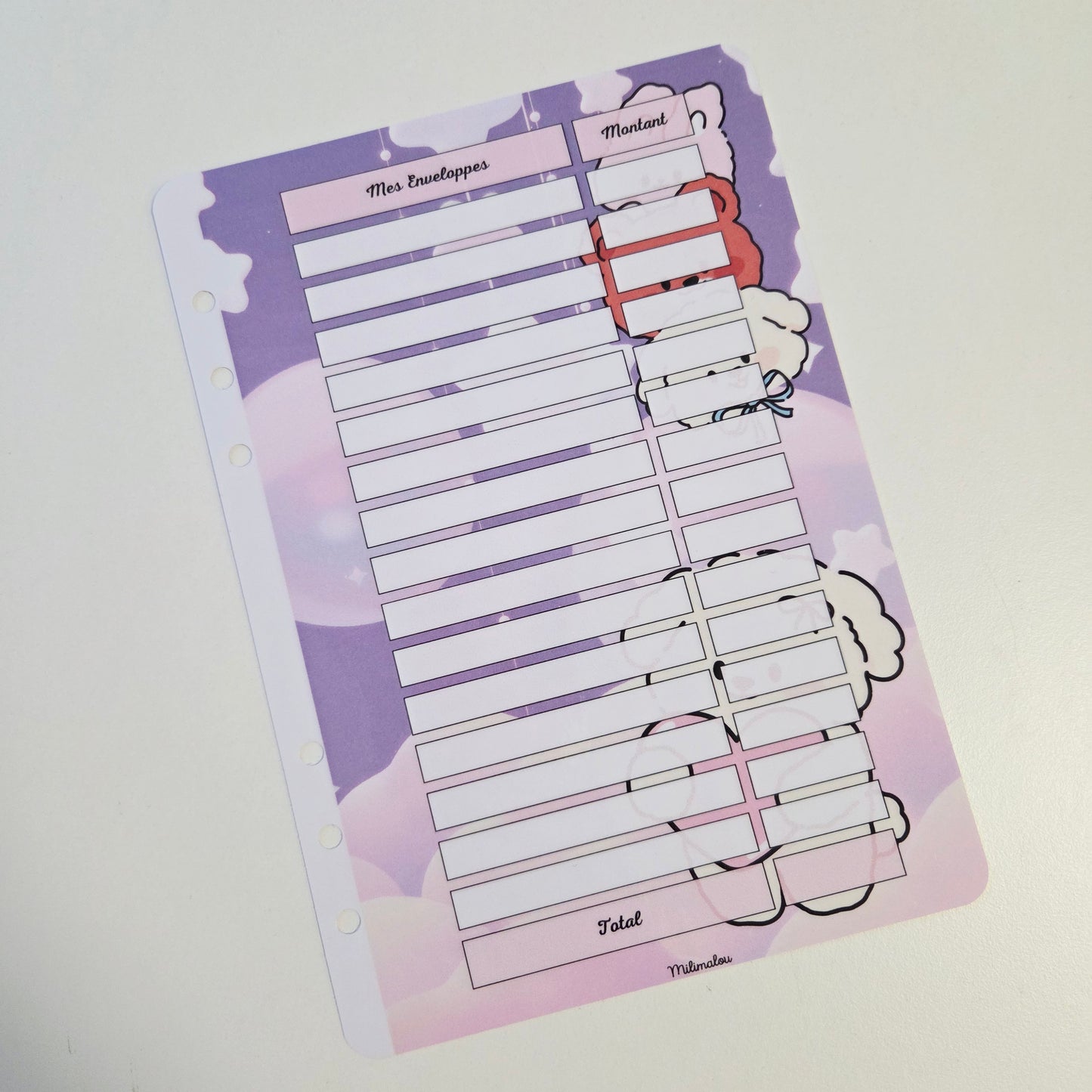 Fiches A5 Mes Enveloppes