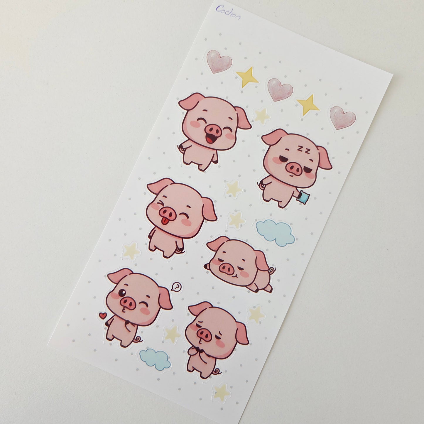 Planche Stickers Cochon