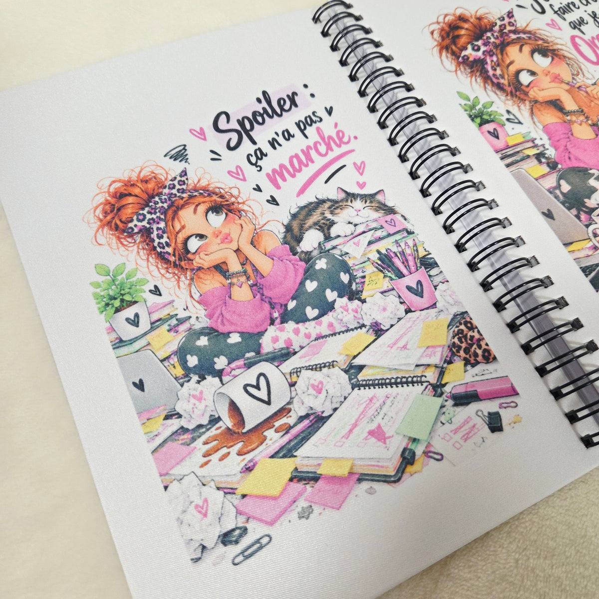 Carnet A5 Tissu Femme Organisée