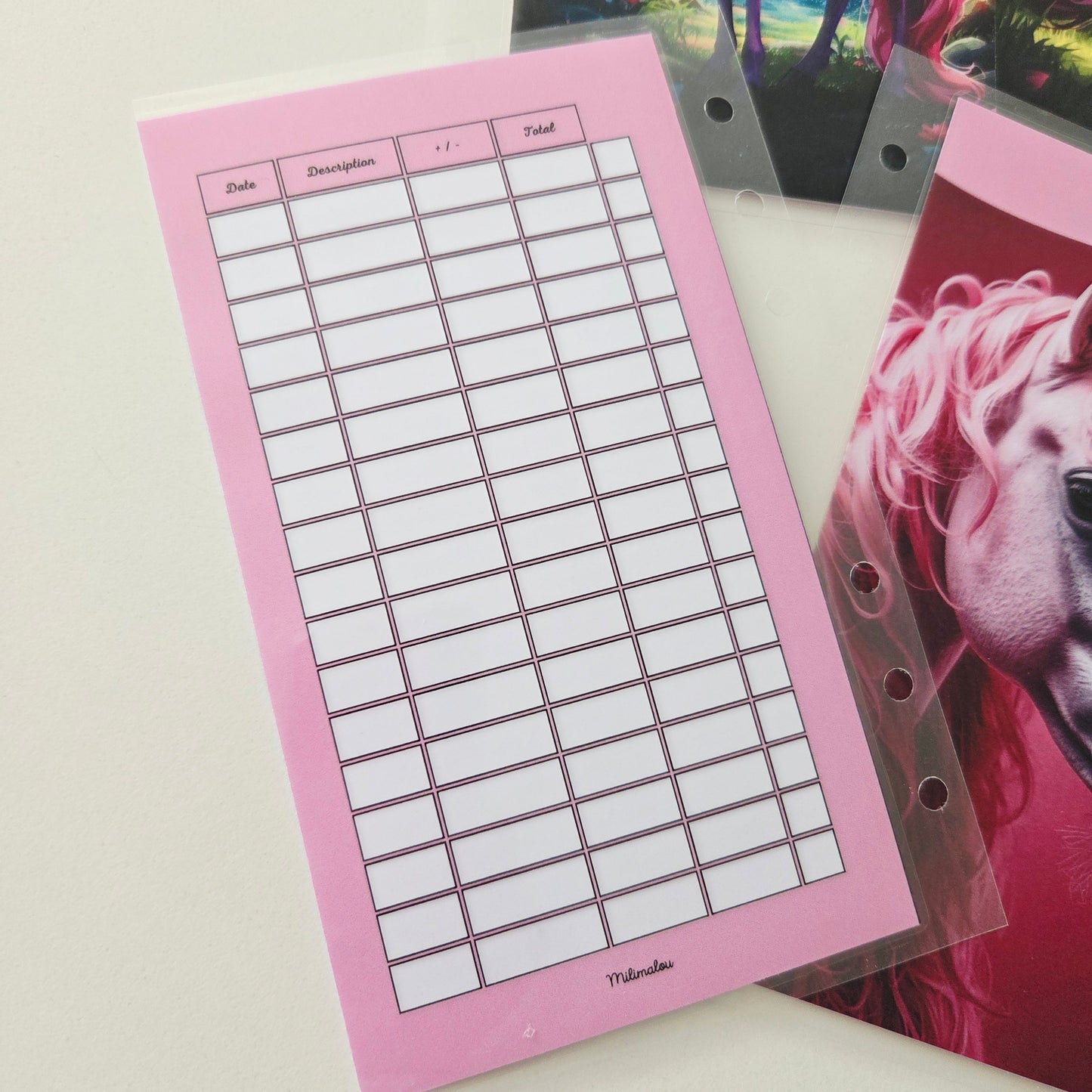 Pack 6 Enveloppes Licorne Rose