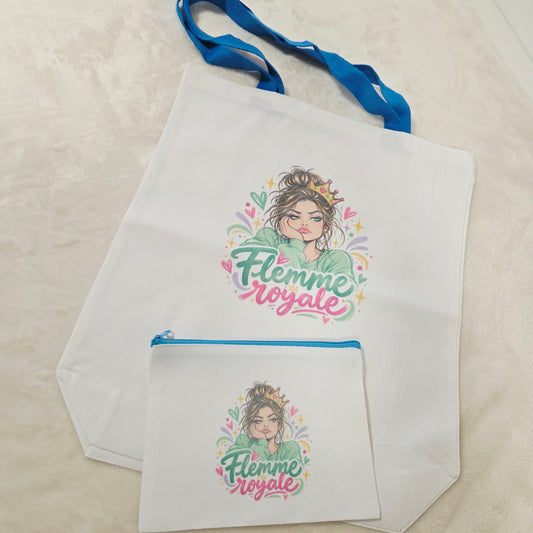 Ensemble Tote Bag et Pochette Flemme Royale