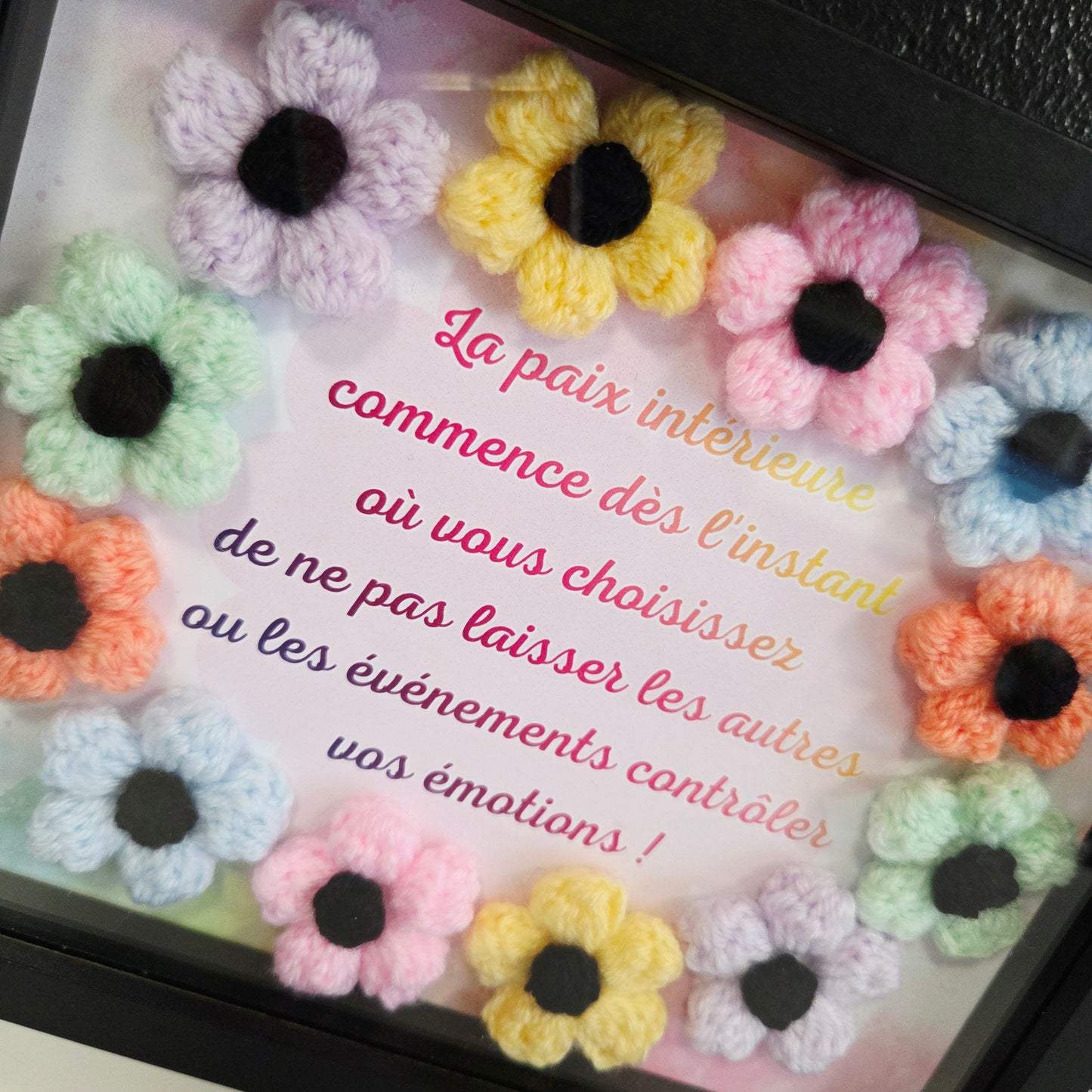 Cadre Rectangle Noir ( Paix Interieur)