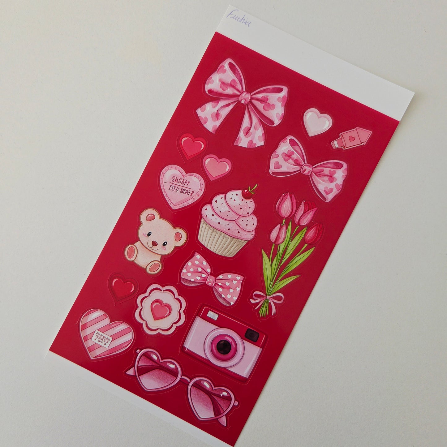 Planche Stickers Fushia