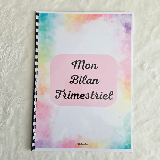 Carnet A4 Bilan Trimestriel Arc en Ciel