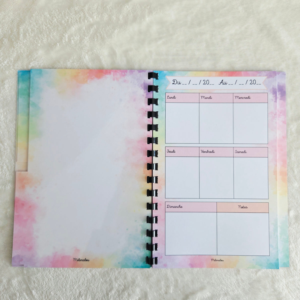 Agenda A5 Arc en Ciel