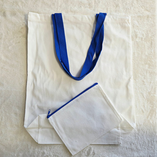 Tote Bag ou Pochette Bleu Foncé