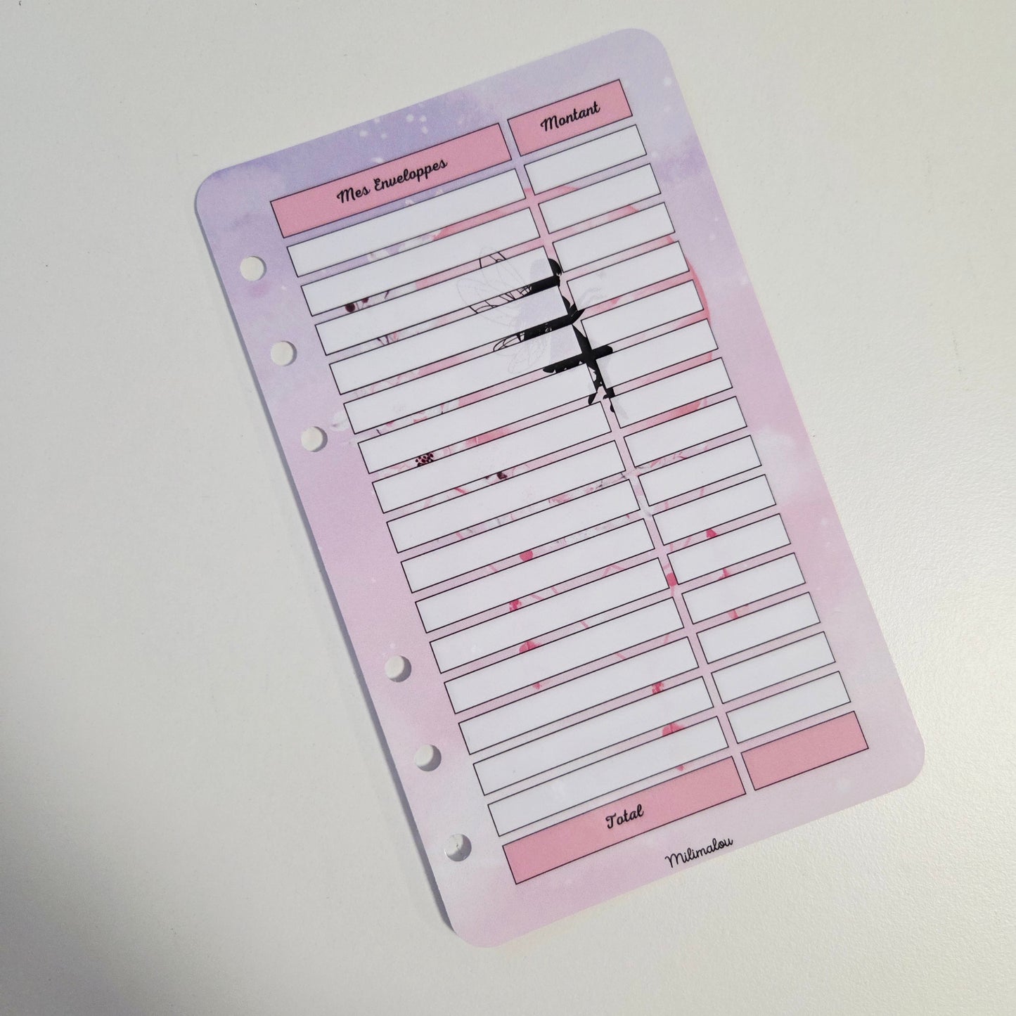 Fiches A6 Mes Enveloppes