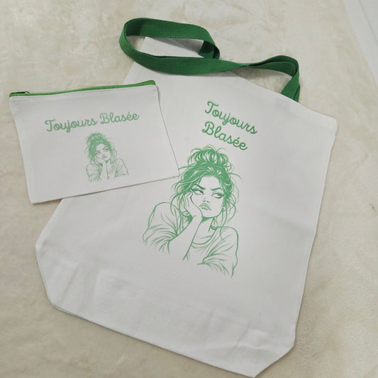 Ensemble Tote Bag et Pochette Toujours Blasée
