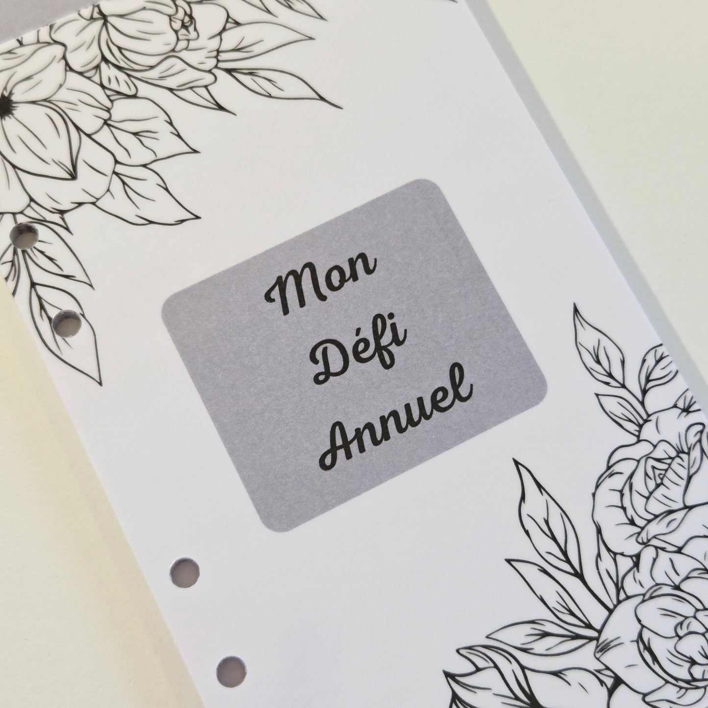 Défi Annuel A6 Feuilles Noir