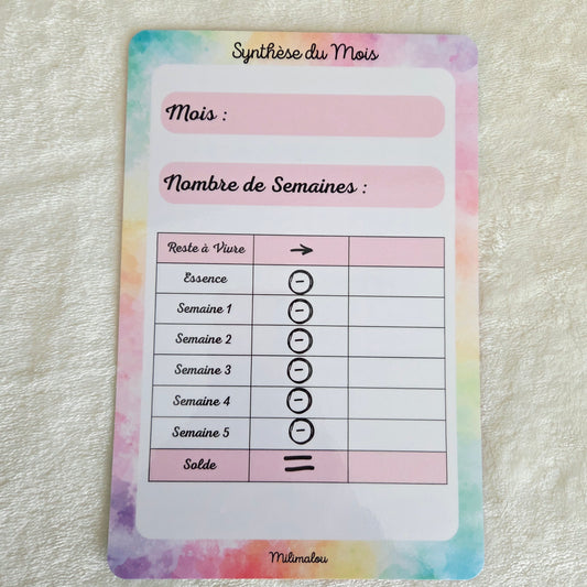 Synthèse du Mois A5 Arc en Ciel
