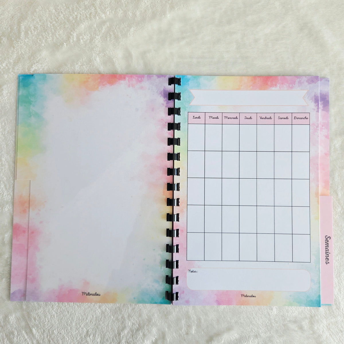 Agenda A5 Arc en Ciel