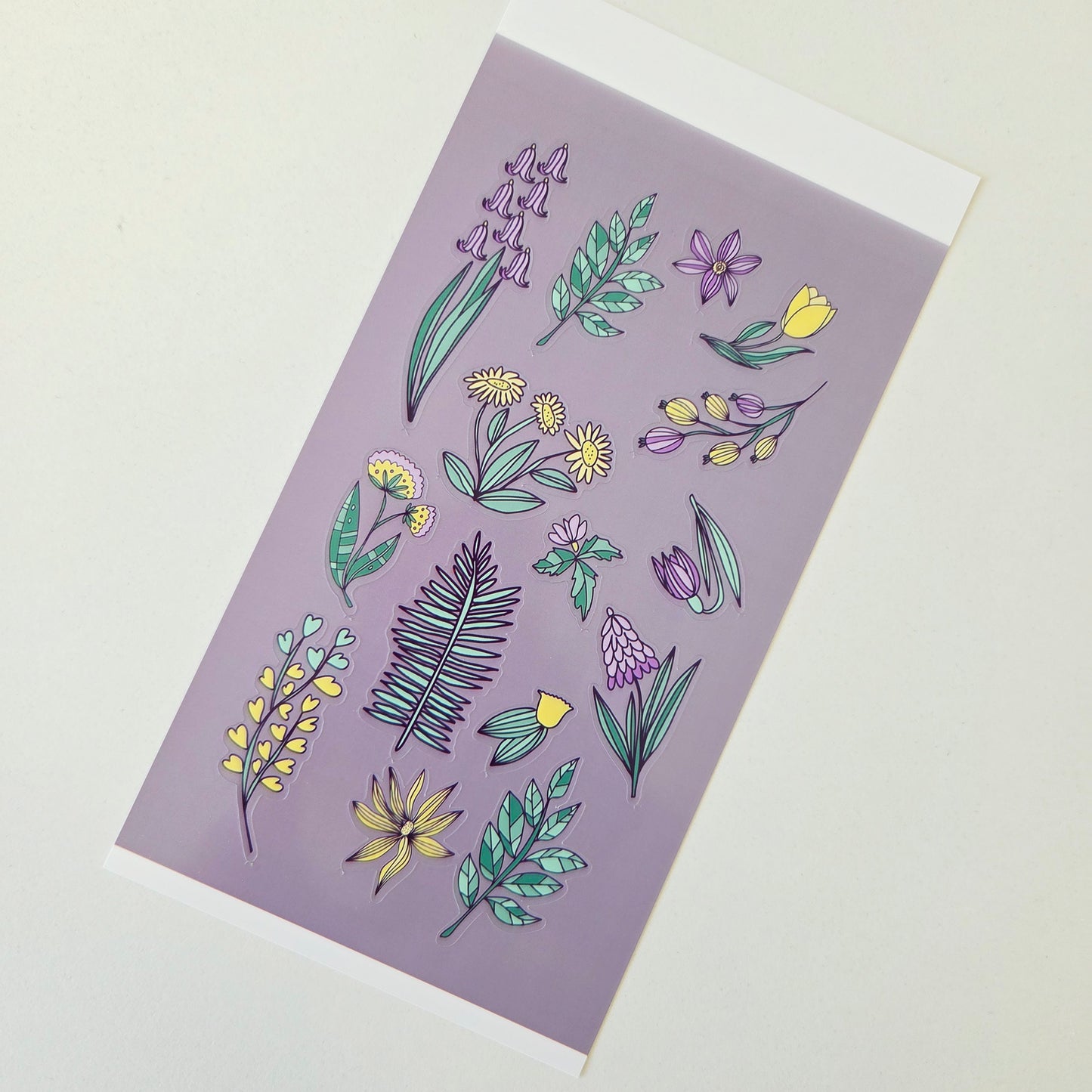 Planche Stickers Murmures de Fleurs