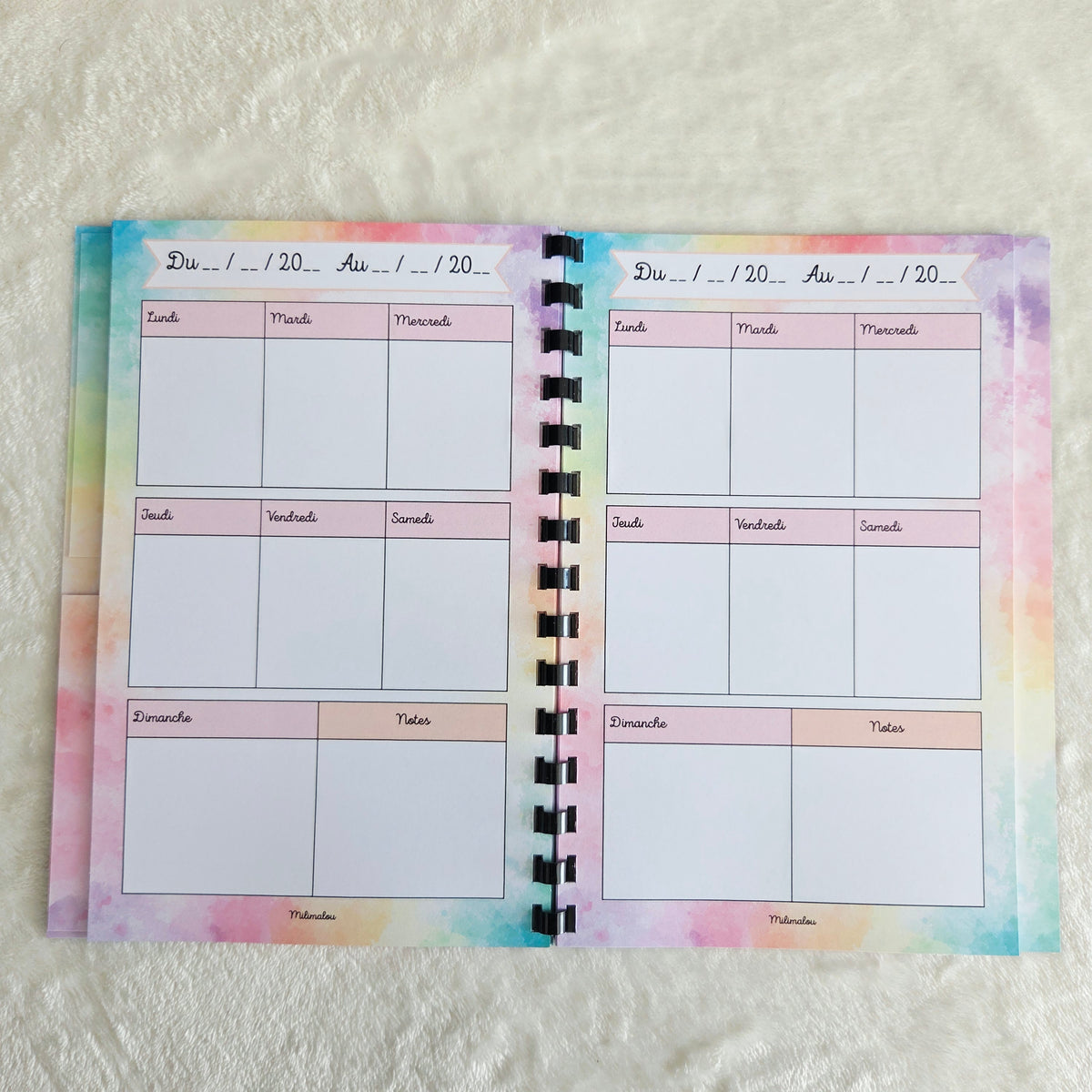 Agenda A5 Arc en Ciel