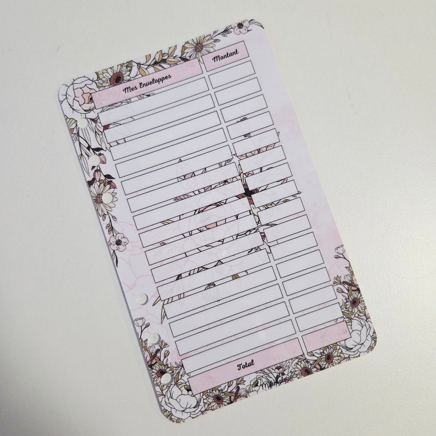 Fiches A6 Mes Enveloppes