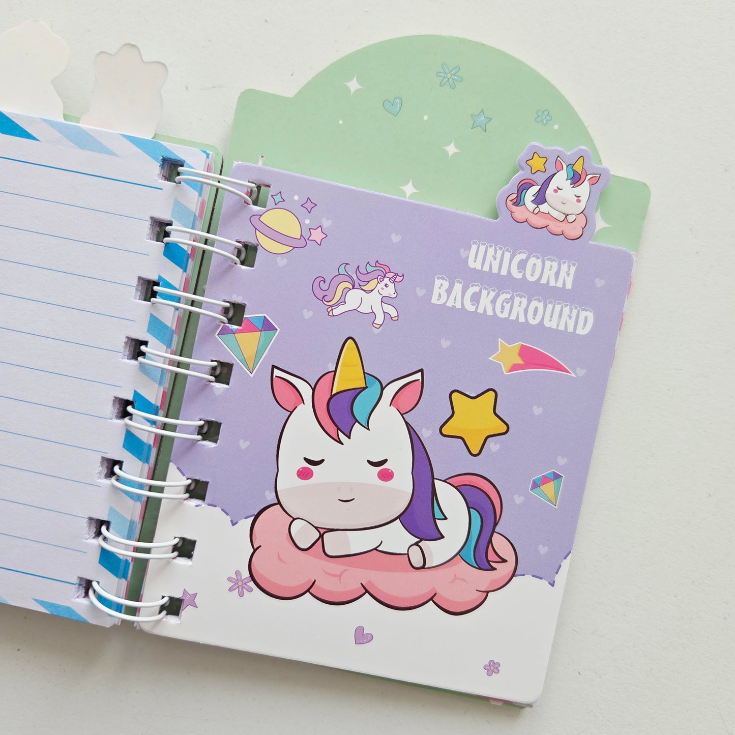 Carnet Licorne Vert