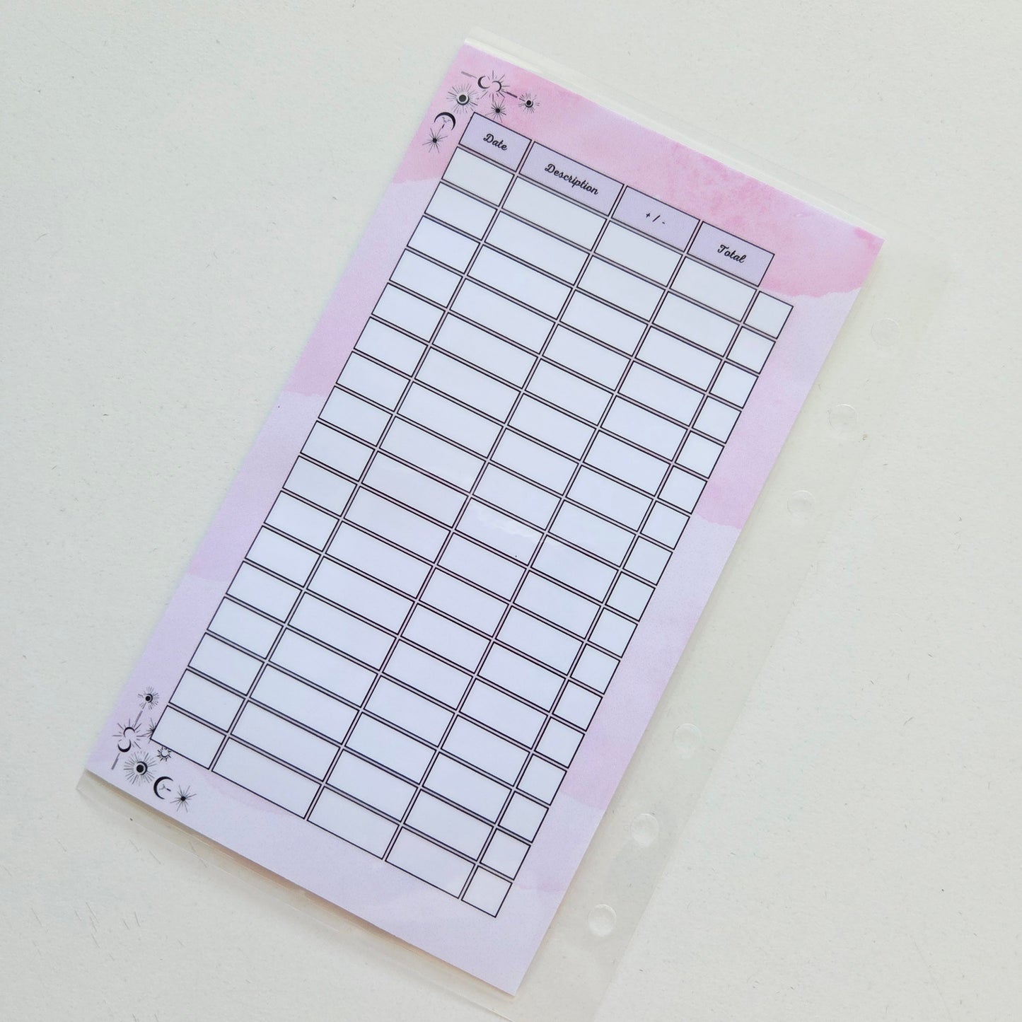 Enveloppe Lune Rose