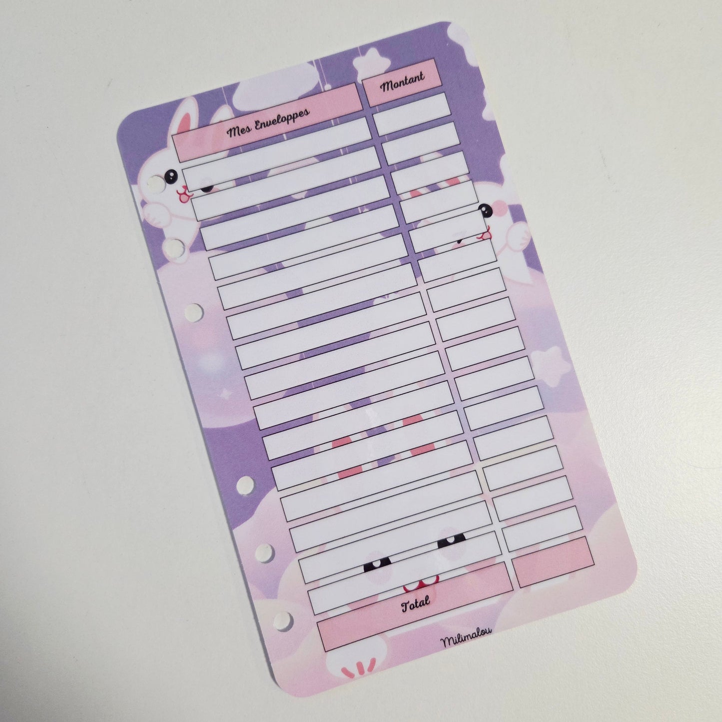 Fiches A6 Mes Enveloppes