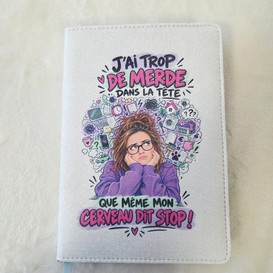 Bloc Notes A5 Simili Cuir Stop